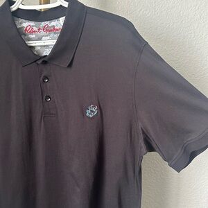 Robert Graham Dark Polo Shirt with Embroidered Logo